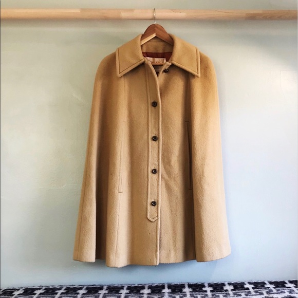 Pendleton Jackets & Blazers - Pendleton Vtg Tan Wool Cape Coat